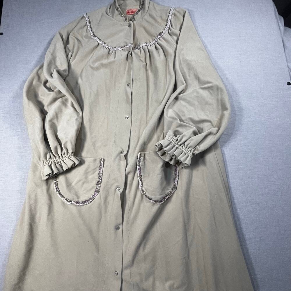 Women 2XL Granny Floral Button Front Duster Prairie Cottagecore Pockets Handmade
